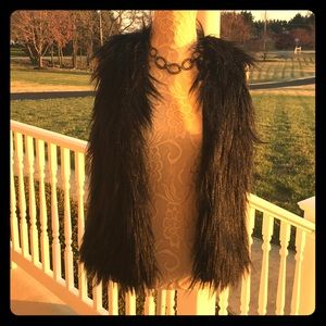 Staring at Stars Black Faux Fur Vest